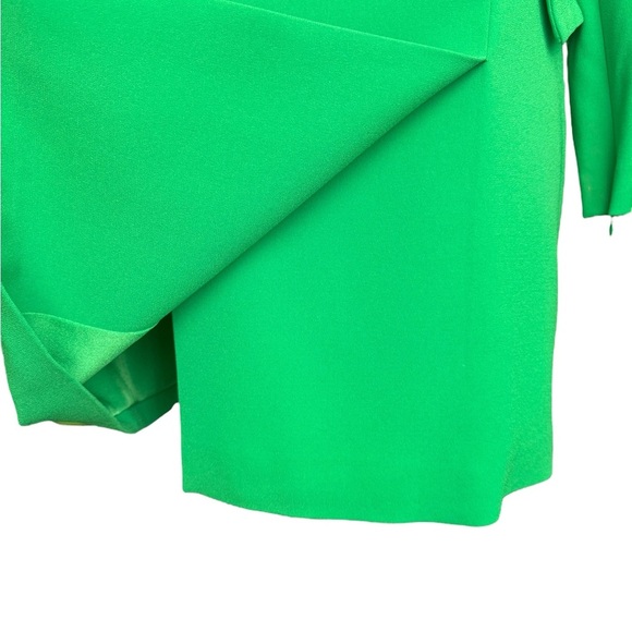 Alex Perry Rian Crepe Long Sleeve Mini Dress in Green US:4 UK:8 - Picture 7 of 13